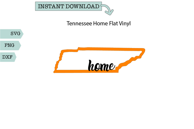 Tennessee Home Flat Vinyl SVG Sharia Morton Designs 