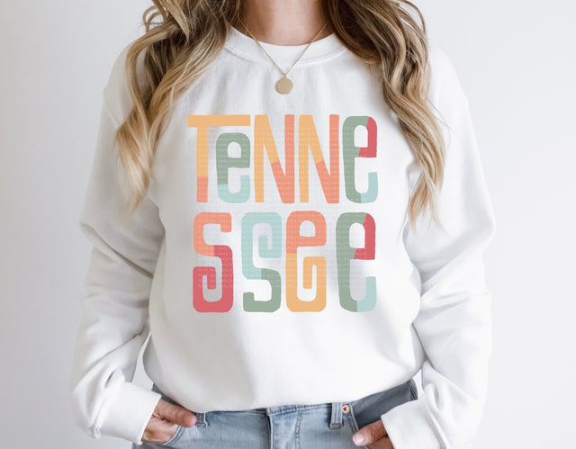 Tennessee Retro Typography PNG | Vintage State Name Design | Sublimation Digital Download Sublimation Print Perfect Design Shop 