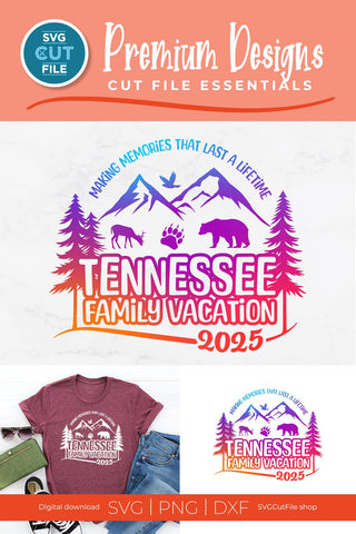 Tennessee svg, Tennessee Family Vacation SVG, 2025 Family Trip, Family, TN crew svg, png for sublimation, squad, Mountains, Cricut dxf SVG SVG Cut File 