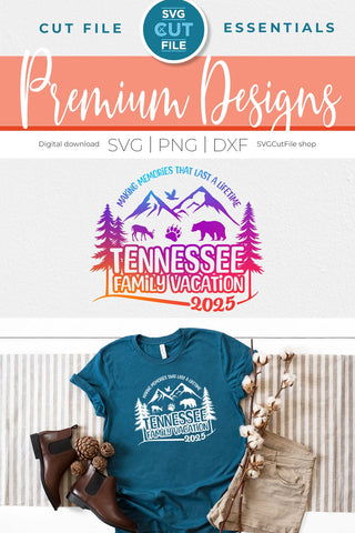 Tennessee svg, Tennessee Family Vacation SVG, 2025 Family Trip, Family, TN crew svg, png for sublimation, squad, Mountains, Cricut dxf SVG SVG Cut File 