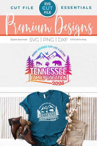 Tennessee svg, Tennessee Family Vacation SVG, 2026 Family Trip, Family, TN crew svg, png for sublimation, squad, Mountains, Cricut dxf SVG SVG Cut File 