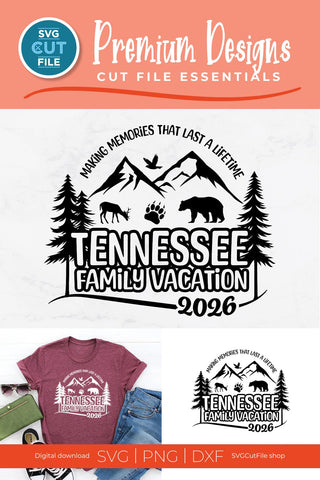 Tennessee svg, Tennessee Family Vacation SVG, 2026 Family Trip, Family, TN crew svg, png for sublimation, squad, Mountains, Cricut dxf SVG SVG Cut File 