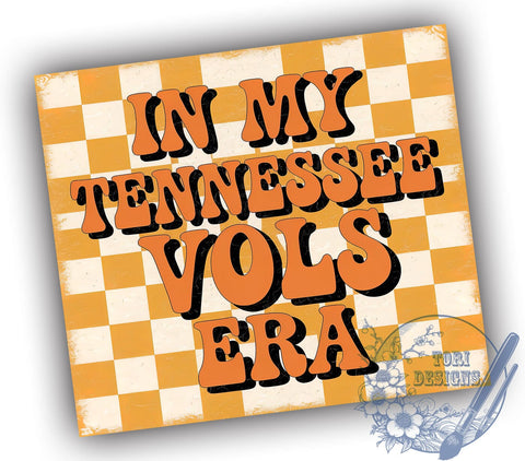 Tennessee Vols, Tumbler Design, Sublimation PNG, UT Volunteers, 20oz Tumbler, College Sports, Fan Gear, Orange and White Sublimation ToriDesigns 