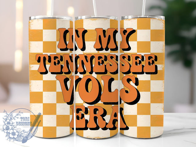 Tennessee Vols, Tumbler Design, Sublimation PNG, UT Volunteers, 20oz Tumbler, College Sports, Fan Gear, Orange and White Sublimation ToriDesigns 