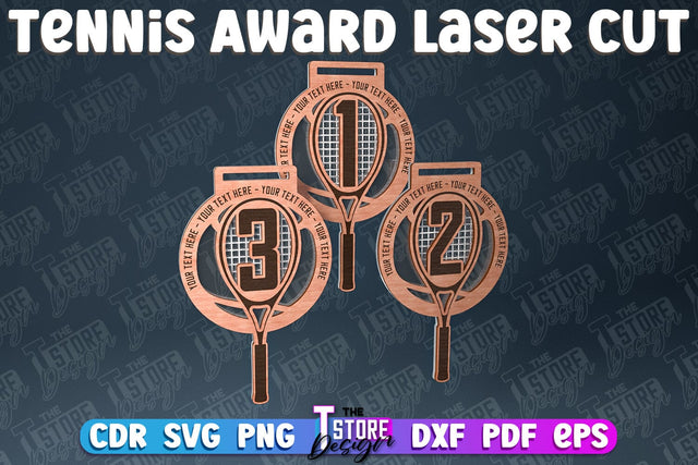 Tennis Award Laser Cut | Award Laser Cut Design | CNC Files SVG The T Store Design 