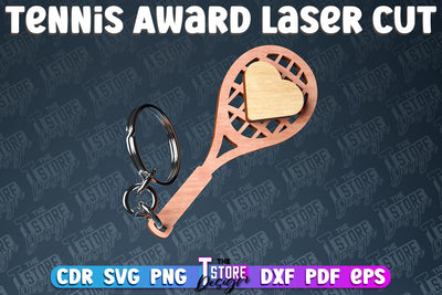 Tennis Award Laser Cut | Award Laser Cut Design | CNC Files SVG The T Store Design 