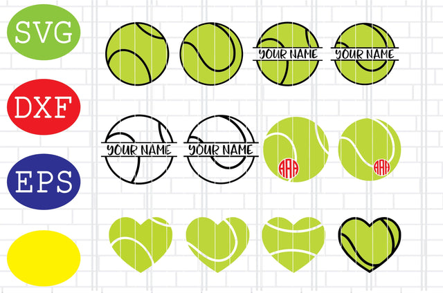 Tennis Ball Bundle, Tennis Silhouette Svg, Tennis Fan Svg, Tennis Silhouette, Tennis Fan Svg, Jpg, Eps, Dxf Files SVG DigitalSvgFiles 