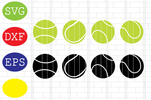 Tennis Ball Svg, Tennis Fan Vector, Tennis Silhouette, Tennis Fan Svg, Jpg, Eps, Dxf Files SVG DigitalSvgFiles 
