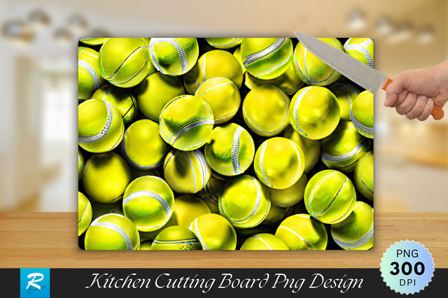Tennis Balls Cutting Board Sublimation Regulrcrative 