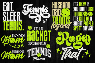 Tennis Bundle Svg, Tennis Mom Svg Tennis Fan Svg, Tennis Life SVG DesignDestine 
