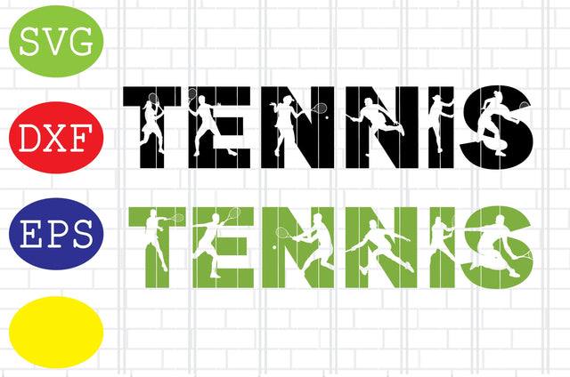 Tennis Design Svg, Tennis Silhouette Svg, Tennis Fan Svg, Tennis Silhouette, Tennis Fan Svg, Jpg, Eps, Dxf Files SVG DigitalSvgFiles 