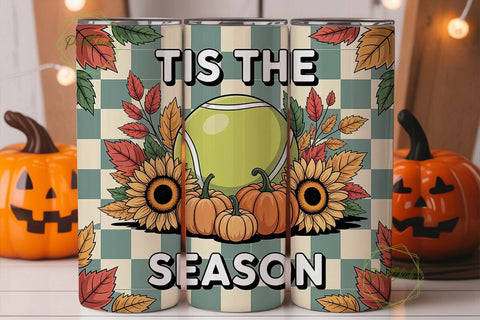 Tennis Fall 20oz Tumbler Wrap Sublimation PixelChick 