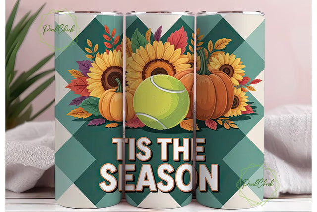 Tennis Fall 20oz Tumbler Wrap Sublimation PixelChick 