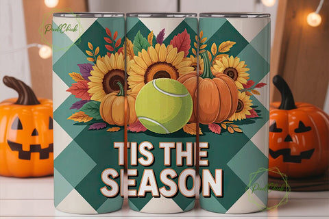 Tennis Fall 20oz Tumbler Wrap Sublimation PixelChick 