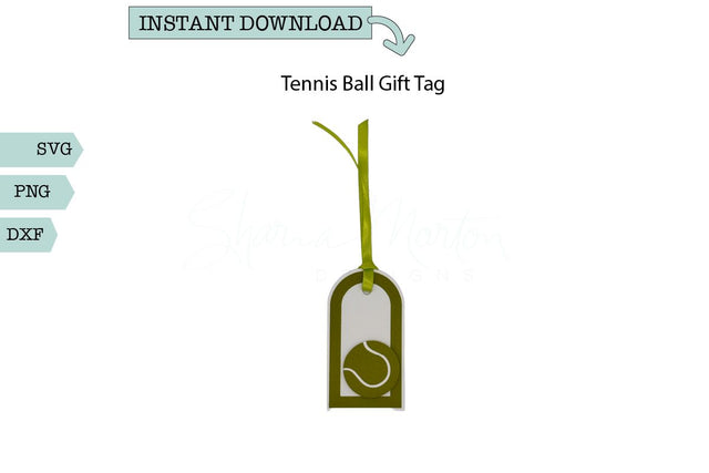 Tennis Gift Tag SVG Sharia Morton Designs 