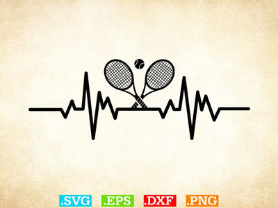 Tennis Heartbeat Shirt, Tennis Lover SVG, Sports SVG, Tennis Family Svg SVG Creativeart88 