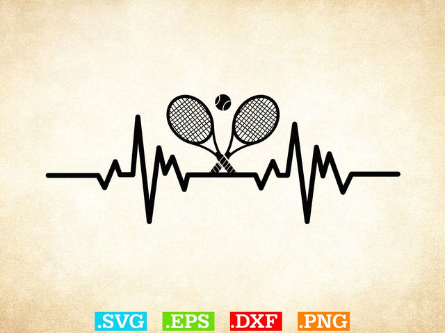 Tennis Heartbeat Shirt, Tennis Lover SVG, Sports SVG, Tennis Family Svg SVG Creativeart88 