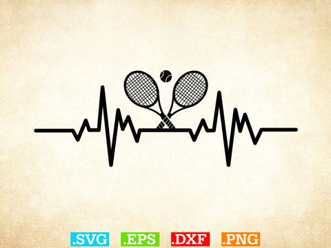 Tennis Heartbeat Shirt, Tennis Lover SVG, Sports SVG, Tennis Family Svg SVG Creativeart88 