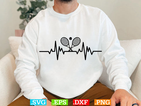 Tennis Heartbeat Shirt, Tennis Lover SVG, Sports SVG, Tennis Family Svg SVG Creativeart88 