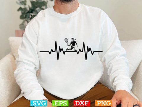 Tennis Heartbeat Shirt, Tennis Lover SVG, Sports SVG, Tennis Family Svg SVG Creativeart88 
