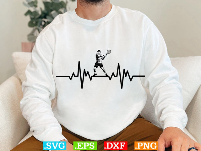 Tennis Heartbeat Shirt, Tennis Lover SVG, Sports SVG, Tennis Family Svg SVG Creativeart88 