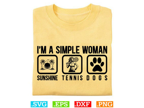 Tennis Lover I Am A Simple Woman Shirt, Tennis Lover SVG, Sports SVG, Tennis Family Svg SVG Creativeart88 