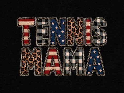 Tennis Mama PNG Patriotic Sports Art SVG artprintfile 