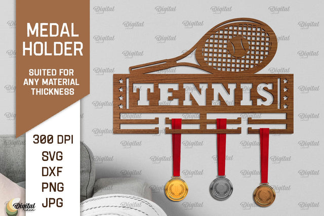 Tennis Medal Display Laser Cut. Medal Holder SVG SVG Evgenyia Guschina 