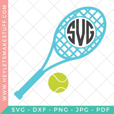 Tennis Monogram SVG Hey Let's Make Stuff 