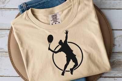 Tennis Player Ball Contour, Svg SVG DesignDestine 