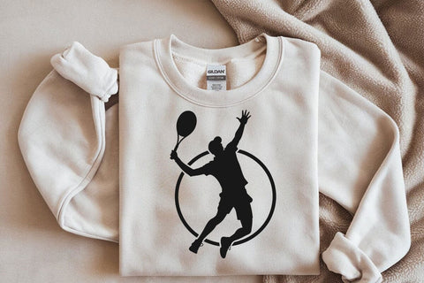 Tennis Player Ball Contour, Svg SVG DesignDestine 