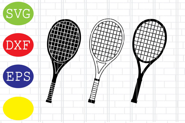 Tennis Racket Svg, Tennis Fan Vector, Tennis Silhouette, Tennis Fan Svg, Jpg, Eps, Dxf Files SVG DigitalSvgFiles 
