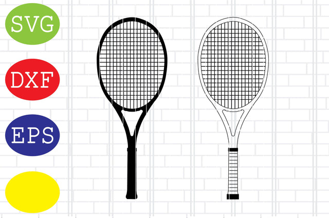 Tennis Racket Svg, Tennis Season Vector, Tennis Silhouette, Tennis Fan Svg, Jpg, Eps, Dxf Files SVG DigitalSvgFiles 