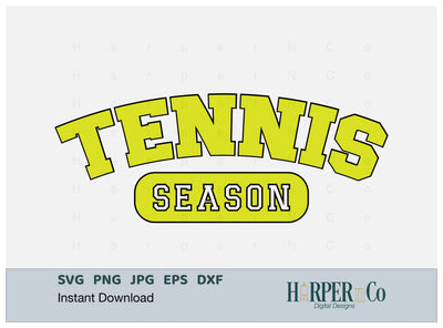 Tennis Season SVG PNG Cut EPS File SVG HarperNCo 