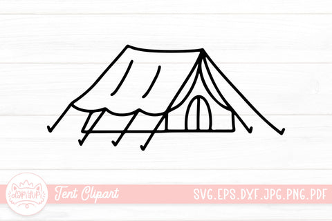 Tent SVG Cut File | Outline Camping Tent Graphic SVG dapiyupi store 