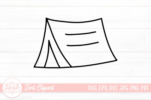 Tent SVG Cut File | Outline Camping Tent Graphic SVG dapiyupi store 