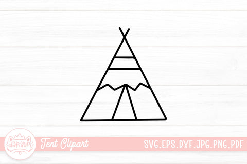 Tent SVG Cut File | Outline Camping Tent Graphic SVG dapiyupi store 