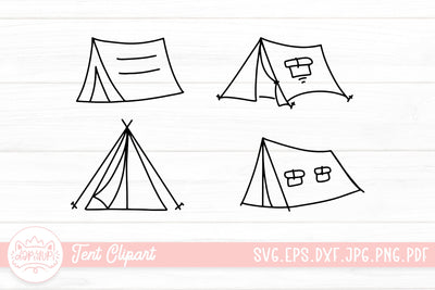 Tent SVG Cut File | Outline Camping Tent Graphic SVG dapiyupi store 