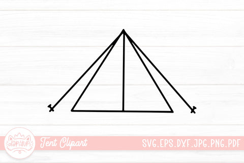 Tent SVG Cut File | Outline Camping Tent Graphic SVG dapiyupi store 