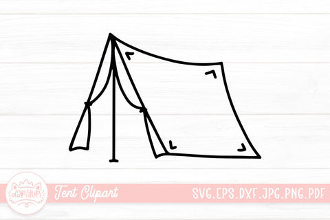 Tent SVG Cut File | Outline Camping Tent Graphic SVG dapiyupi store 