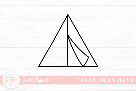 Tent SVG Cut File | Outline Camping Tent Graphic SVG dapiyupi store 
