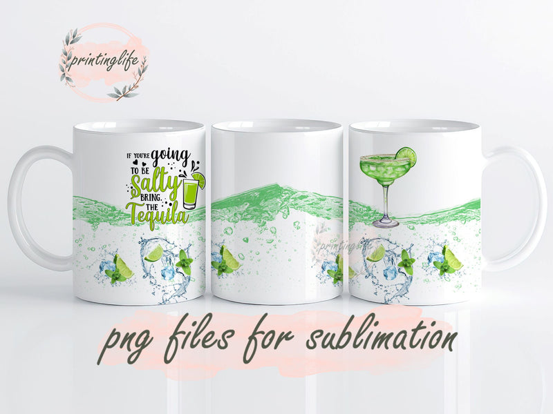 Tequila Digital Design Download Mug Wrap Design, Mug Design PNG Sublimation PrintingLife 