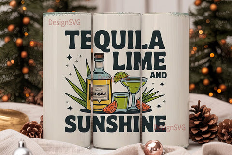 Tequila Lime Sunshine 20oz Tumbler Wrap Sublimation DesignSVG 