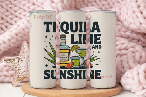 Tequila Lime Sunshine 20oz Tumbler Wrap Sublimation DesignSVG 