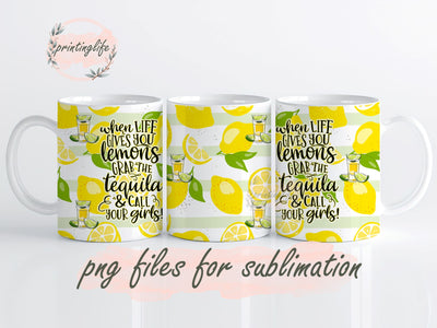 Tequila Wrap, Drinking Quote Mug Wrap Design, Instant Digital Design Download Mug Wrap Design, Mug Design PNG Sublimation PrintingLife 