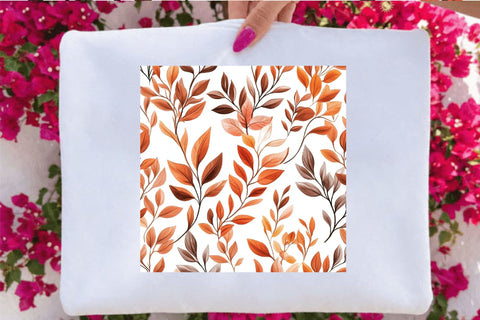 Terra Cotta Botanical Seamless Patterns Digital Pattern SVGArt 