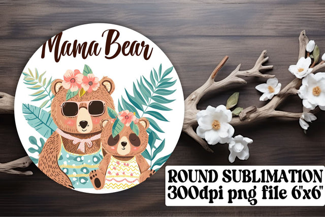 Terry Bear Mother's Day Car Coaster Sublimation afrosvg 