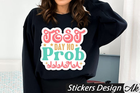 Test day no prob llama Stickers Design SVG akazaddesign 