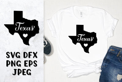 Texas hand lettered SVG with map. Patriotic shirt design SVG LaBelezoka 