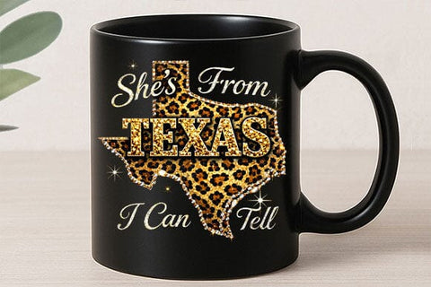 Texas Leopard Print PNG She's From Texas Sublimation Design SVG BillahCrafts 